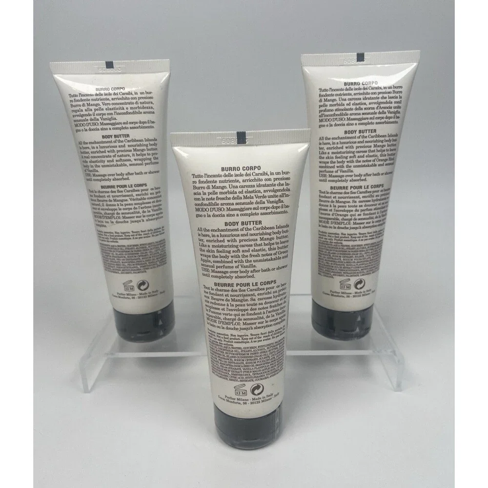 Perlier 1793 Caribbean Vanilla Body Butter 4.2 fl Oz Set of 3 Assorted Scents